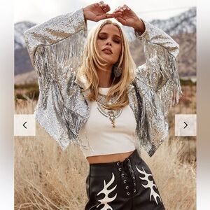 12th Tribe Silver Fringe Jacket